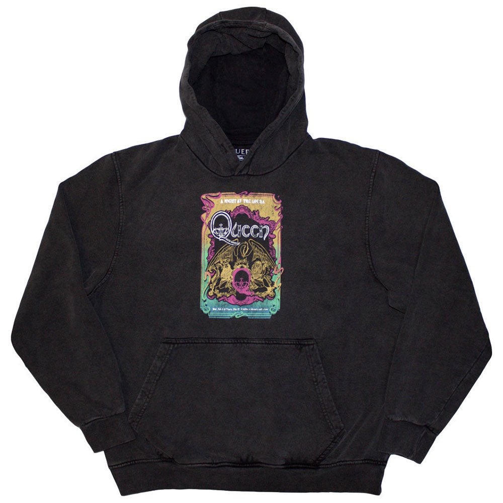 【予約商品】 QUEEN クイーン (初来日50周年 ) - A Night At The Opera Tour '76 / Stone Wash / Charcoal Grey / パーカー・スウェット / メンズ - PGS
